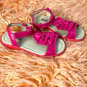 See Kai Run Kiana Hot Pink Ruffle Toddler Sandals